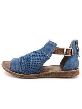 Miz Mooz Fiona Blue Leather Sandals